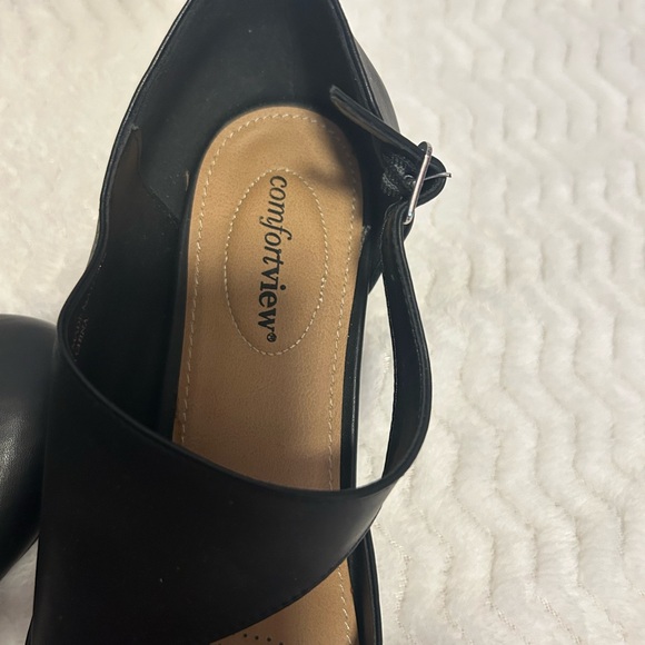 Comfortview Black Heels 12w - Picture 2 of 2